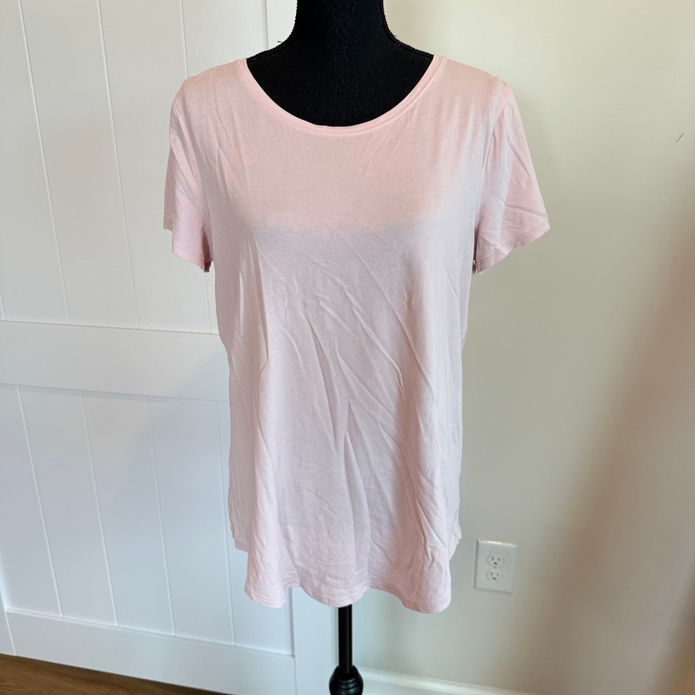 Lululemon Love Tee Short Sleeve Pima Cotton Shirt Pink Women Size 8
